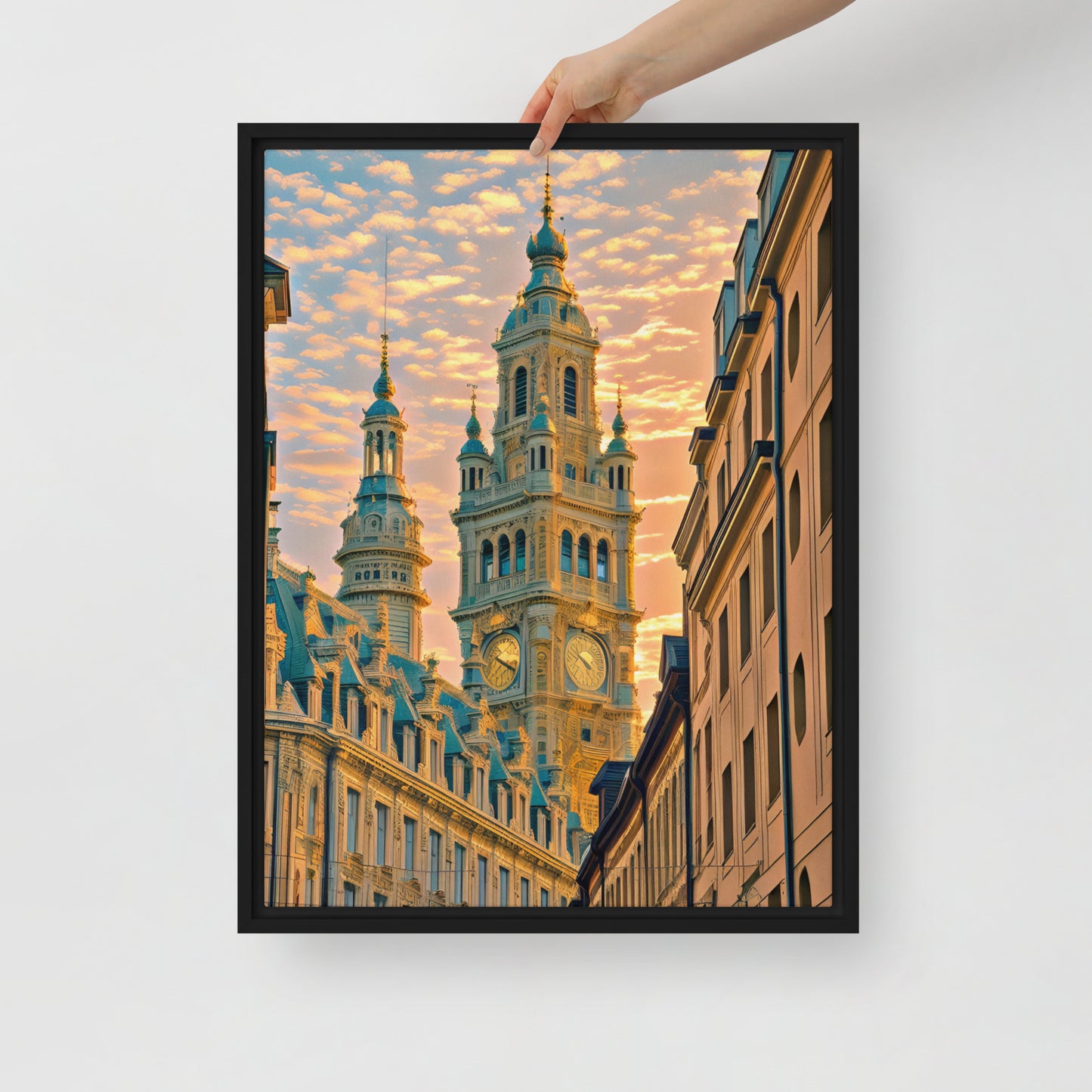 Lille at Sunset Canvas: Architectural Splendor