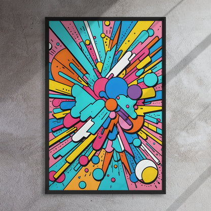 Abstract Cosmic Glow Canvas