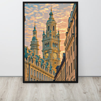 Lille at Sunset Canvas: Architectural Splendor