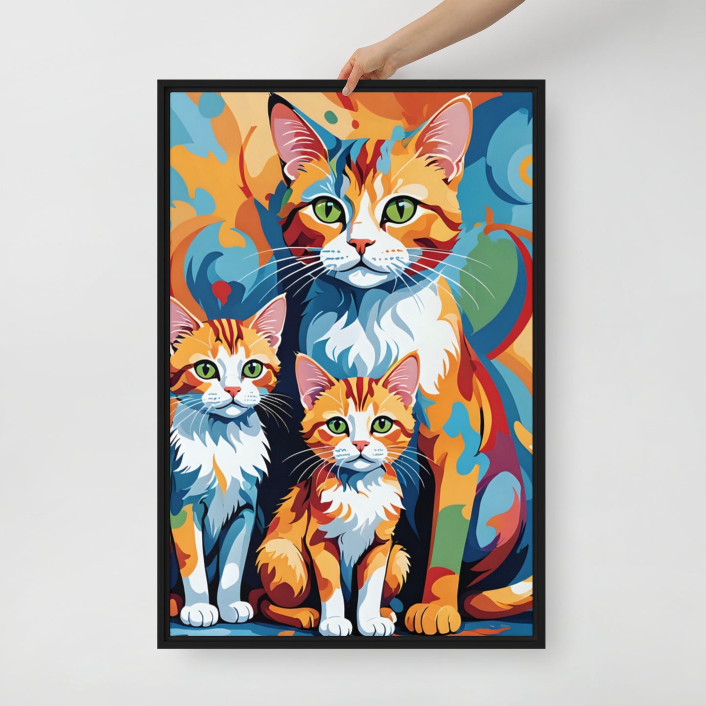 Toile Famille De Chats Pop Art