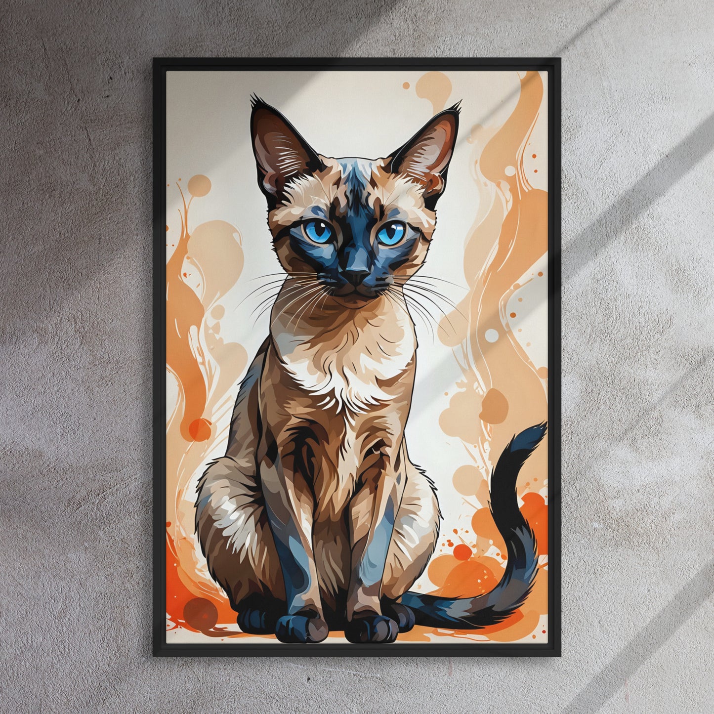 Toile Chat Siamois – Art Moderne et Élégant