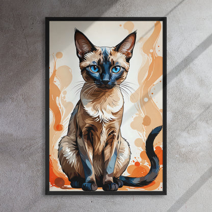 Toile Chat Siamois – Art Moderne et Élégant