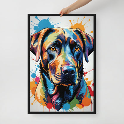 Toile Chien Labrador – Art Pop Coloré