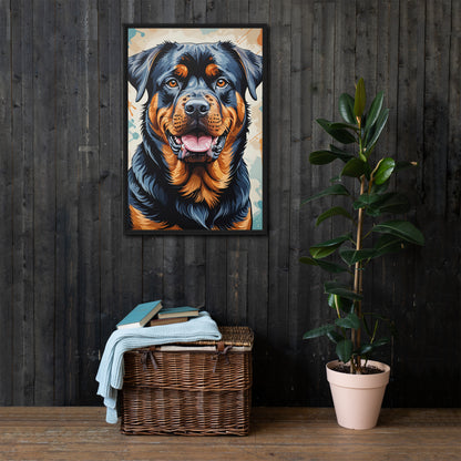 Toile Rottweiler – Art Moderne et Puissant