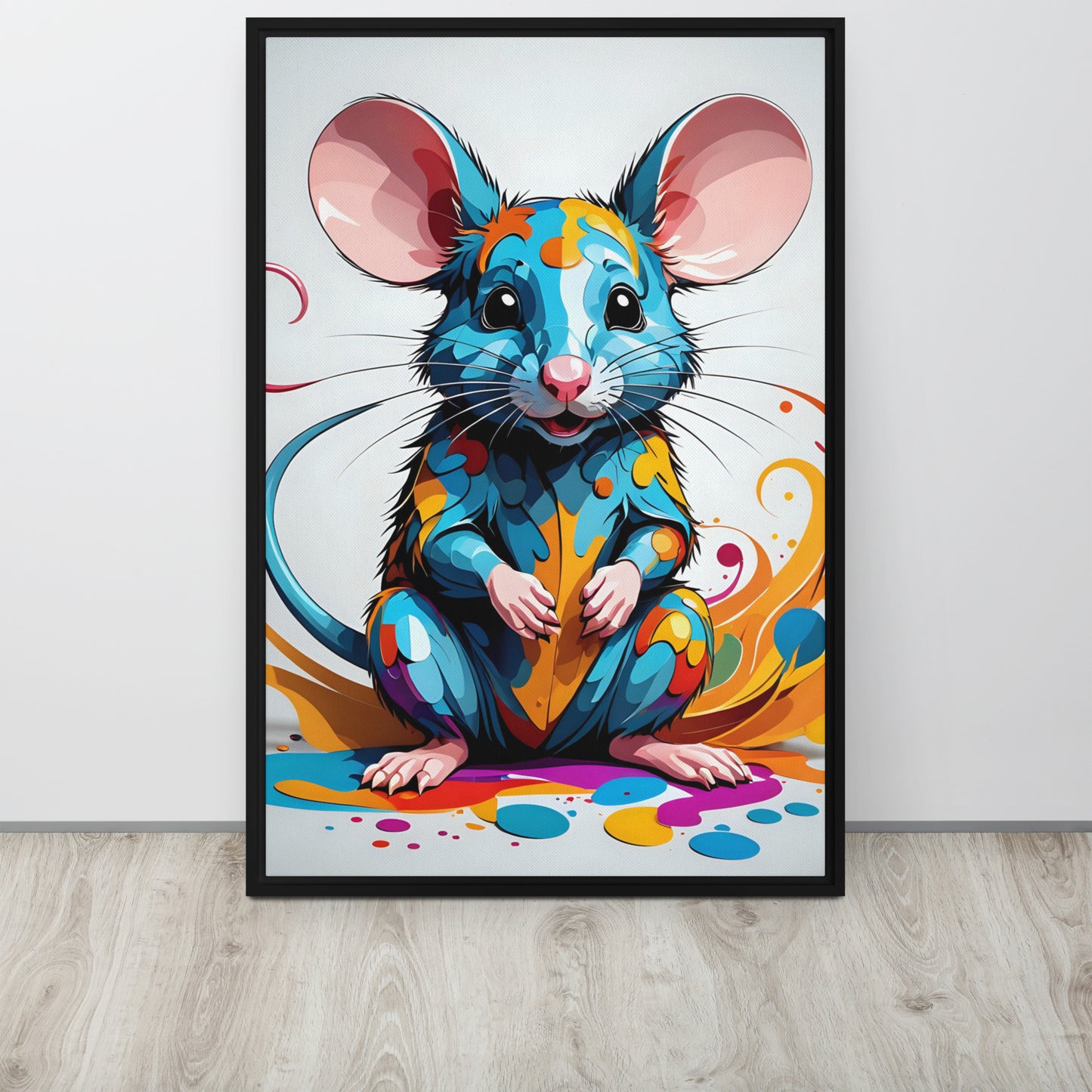 Toile Souris Colorée – Illustration Moderne et Ludique