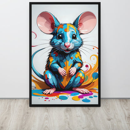 Toile Souris Colorée – Illustration Moderne et Ludique