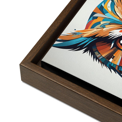 Feather Symphony Canvas: Multicolored Owl