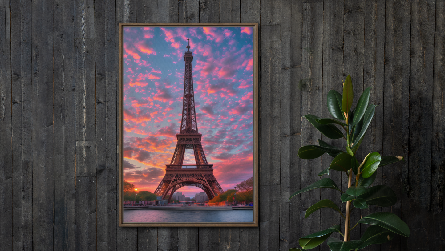 Eiffel Tower at Dusk Canvas