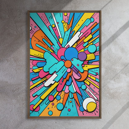 Abstract Cosmic Glow Canvas