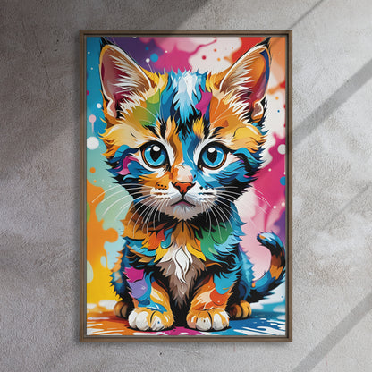 Toile Chaton Pop Art