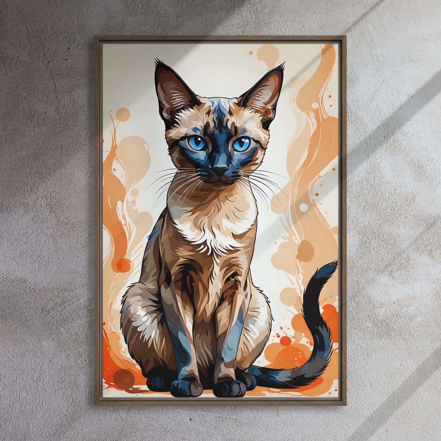 Toile Chat Siamois – Art Moderne et Élégant