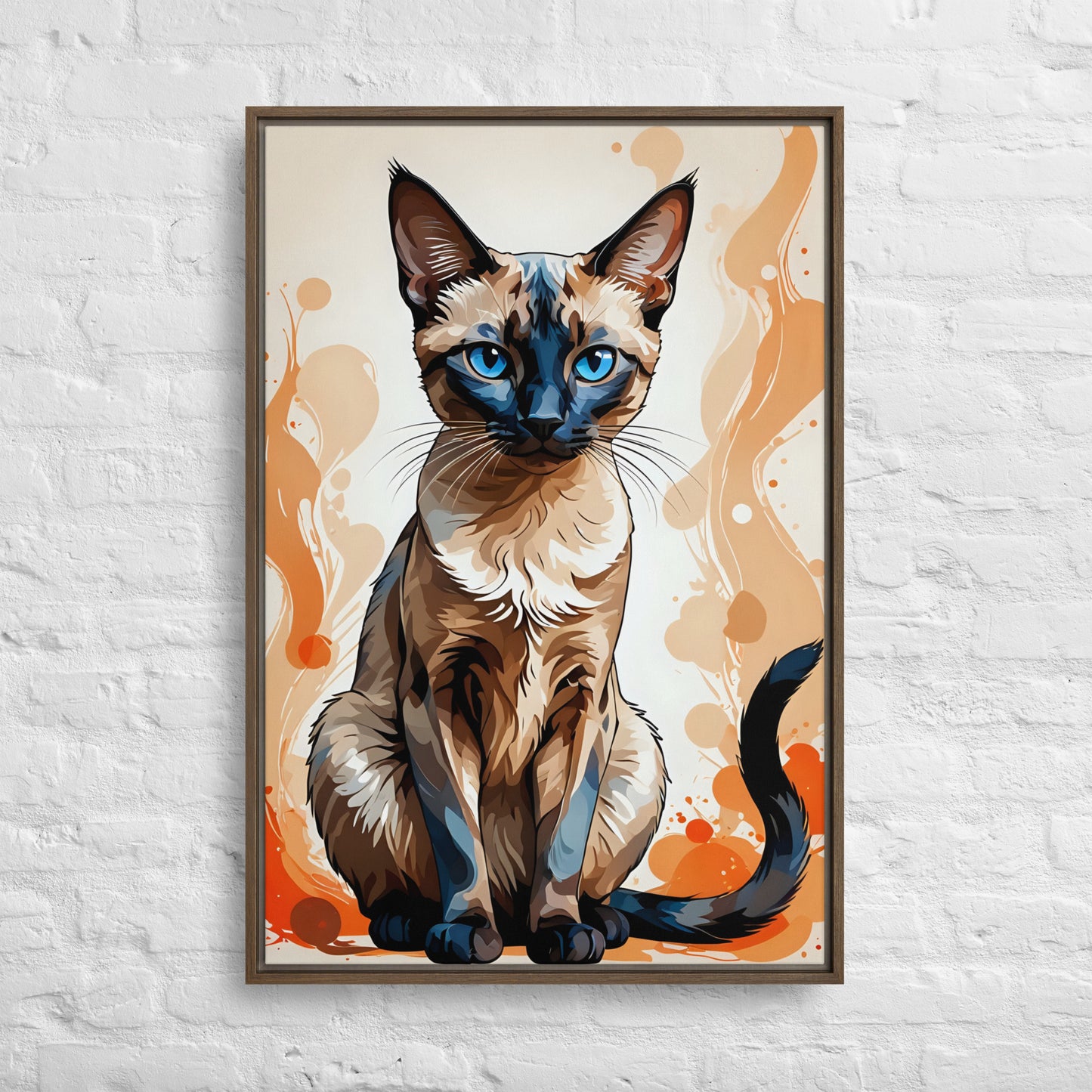 Toile Chat Siamois – Art Moderne et Élégant