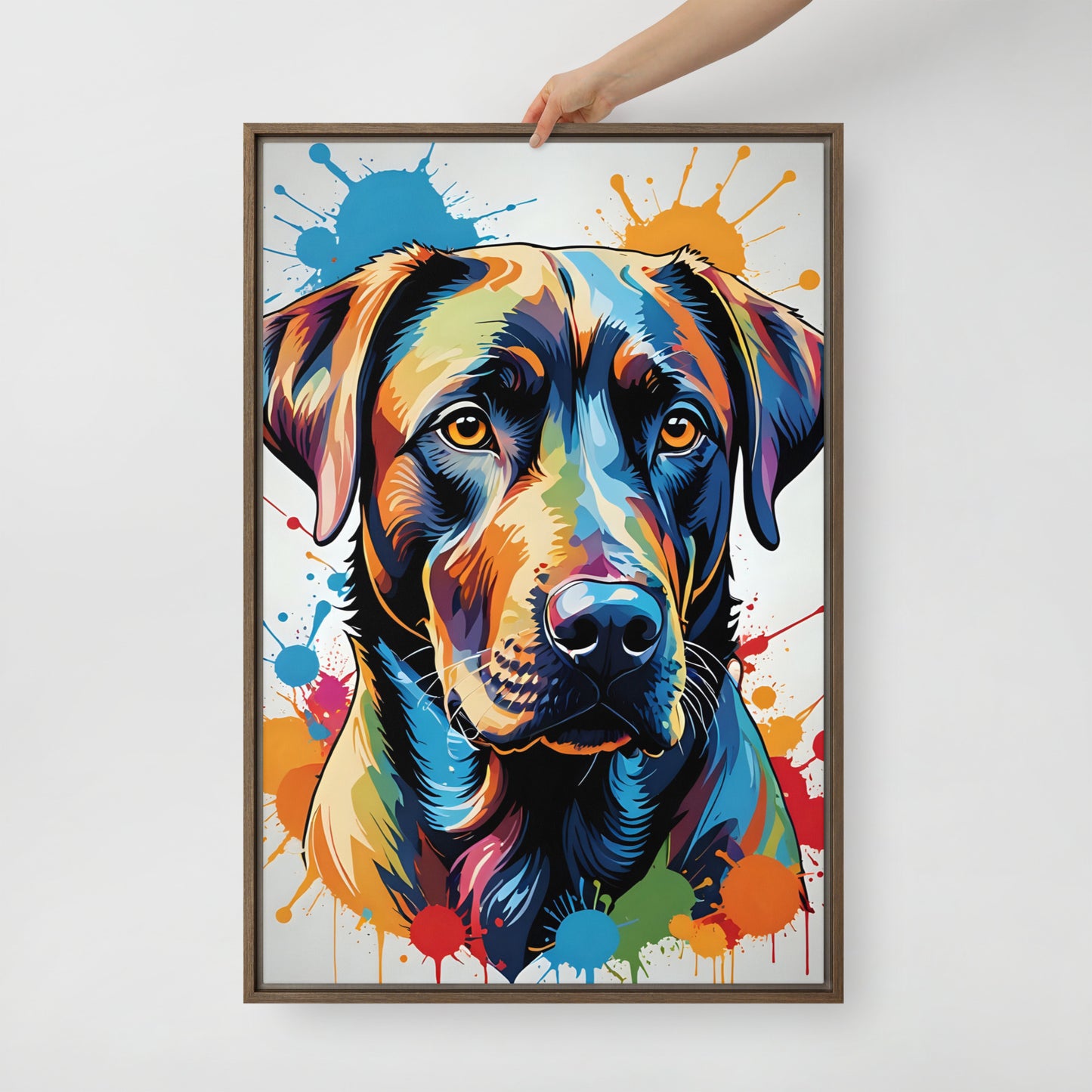 Toile Chien Labrador – Art Pop Coloré