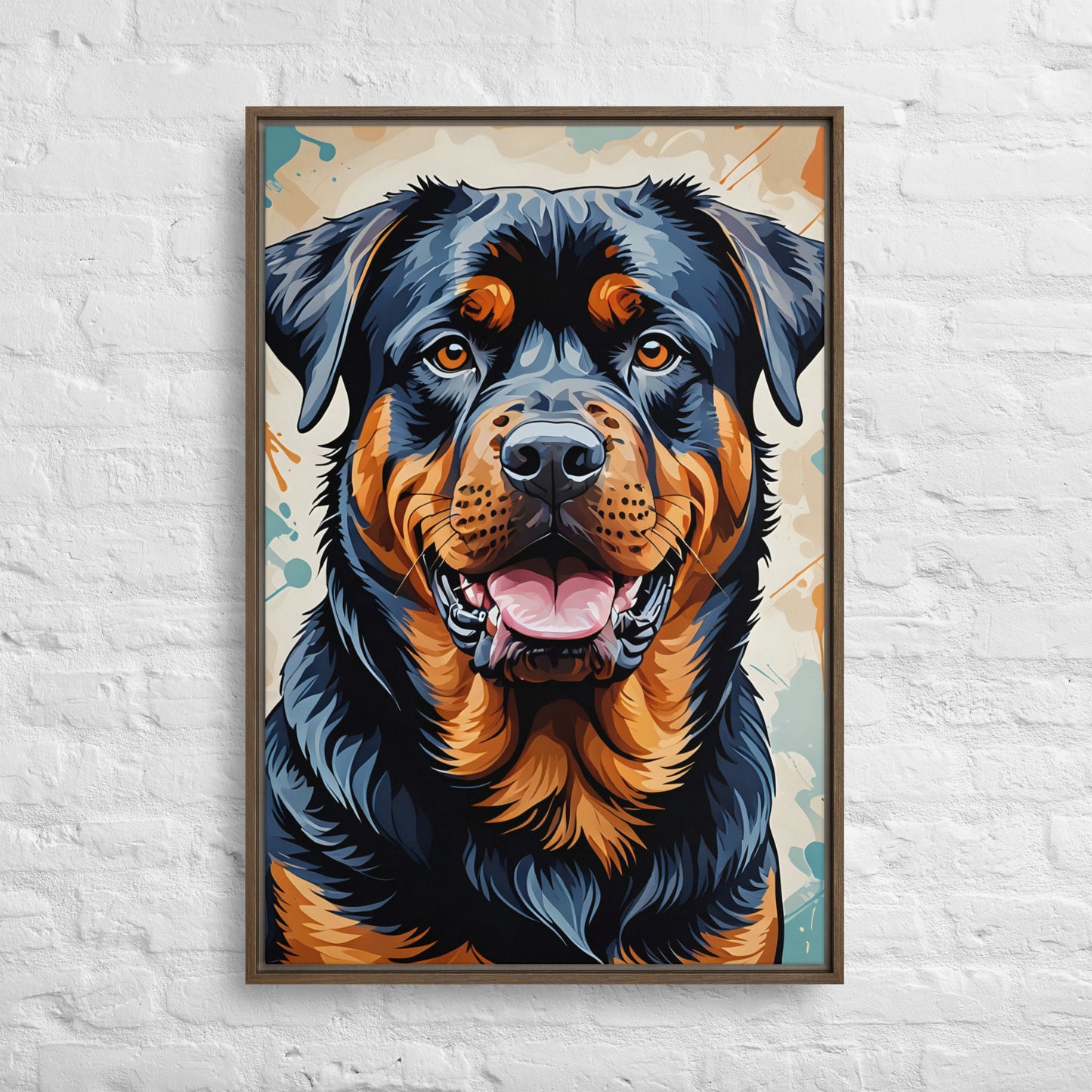 Toile Rottweiler – Art Moderne et Puissant