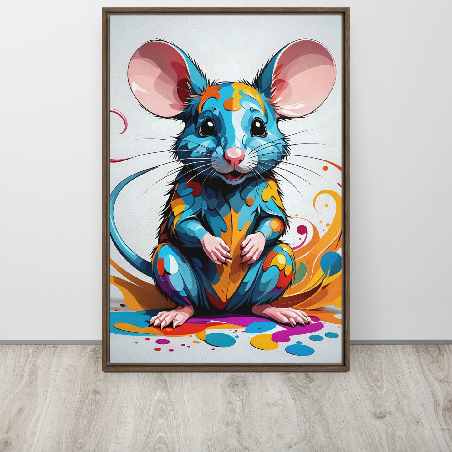 Toile Souris Colorée – Illustration Moderne et Ludique