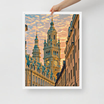 Lille at Sunset Canvas: Architectural Splendor