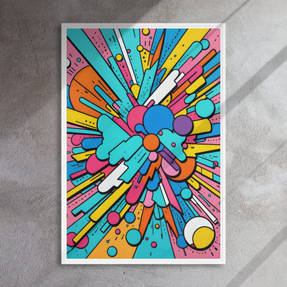 Abstract Cosmic Glow Canvas