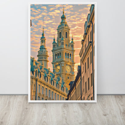 Lille at Sunset Canvas: Architectural Splendor