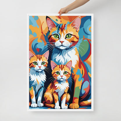 Toile Famille De Chats Pop Art