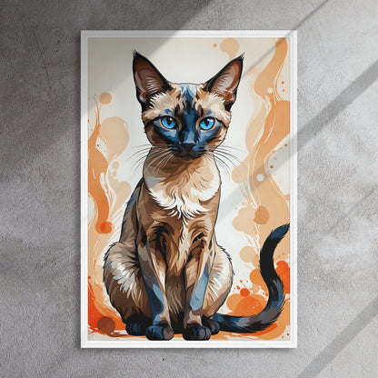 Toile Chat Siamois – Art Moderne et Élégant