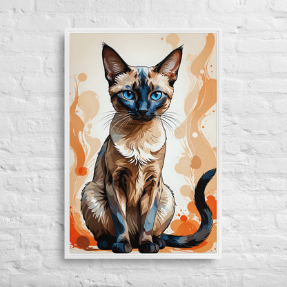 Toile Chat Siamois – Art Moderne et Élégant