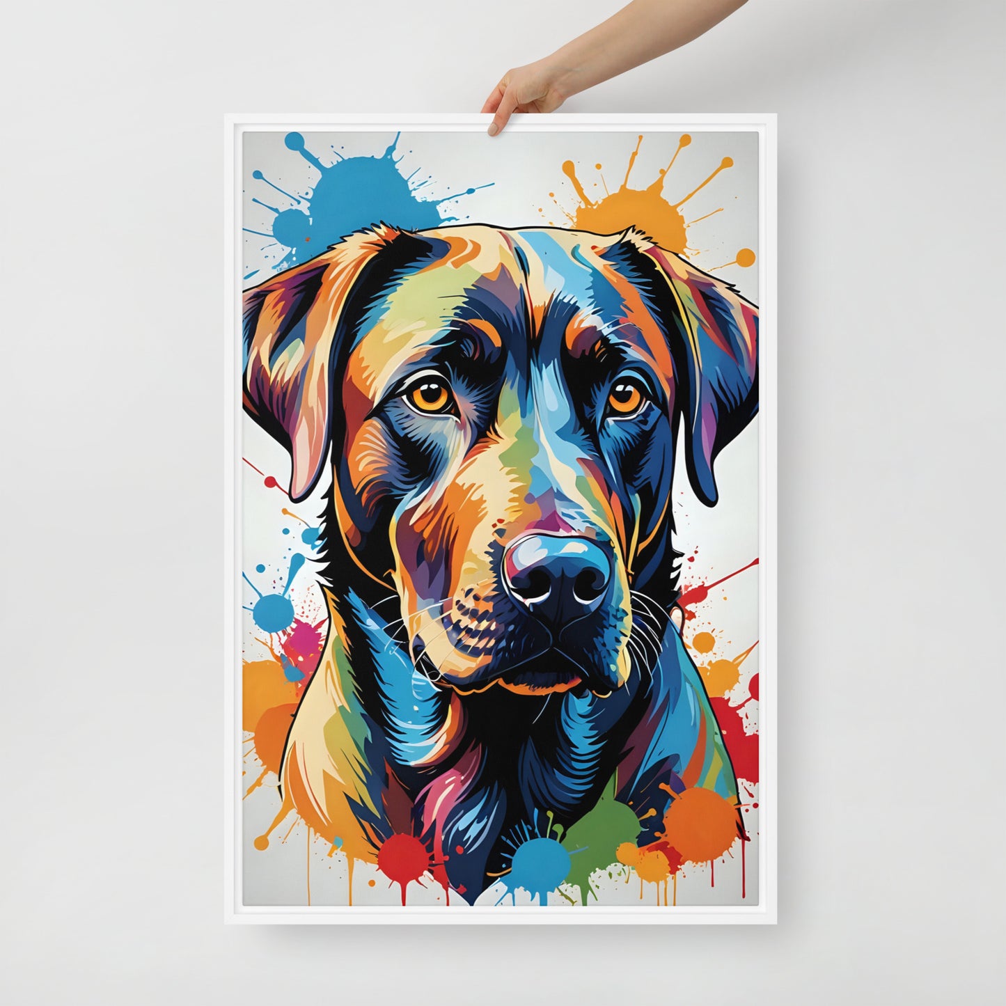 Toile Chien Labrador – Art Pop Coloré