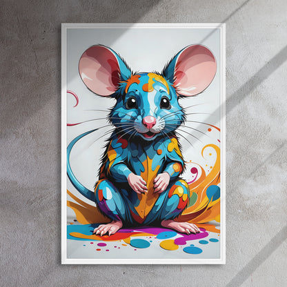 Toile Souris Colorée – Illustration Moderne et Ludique