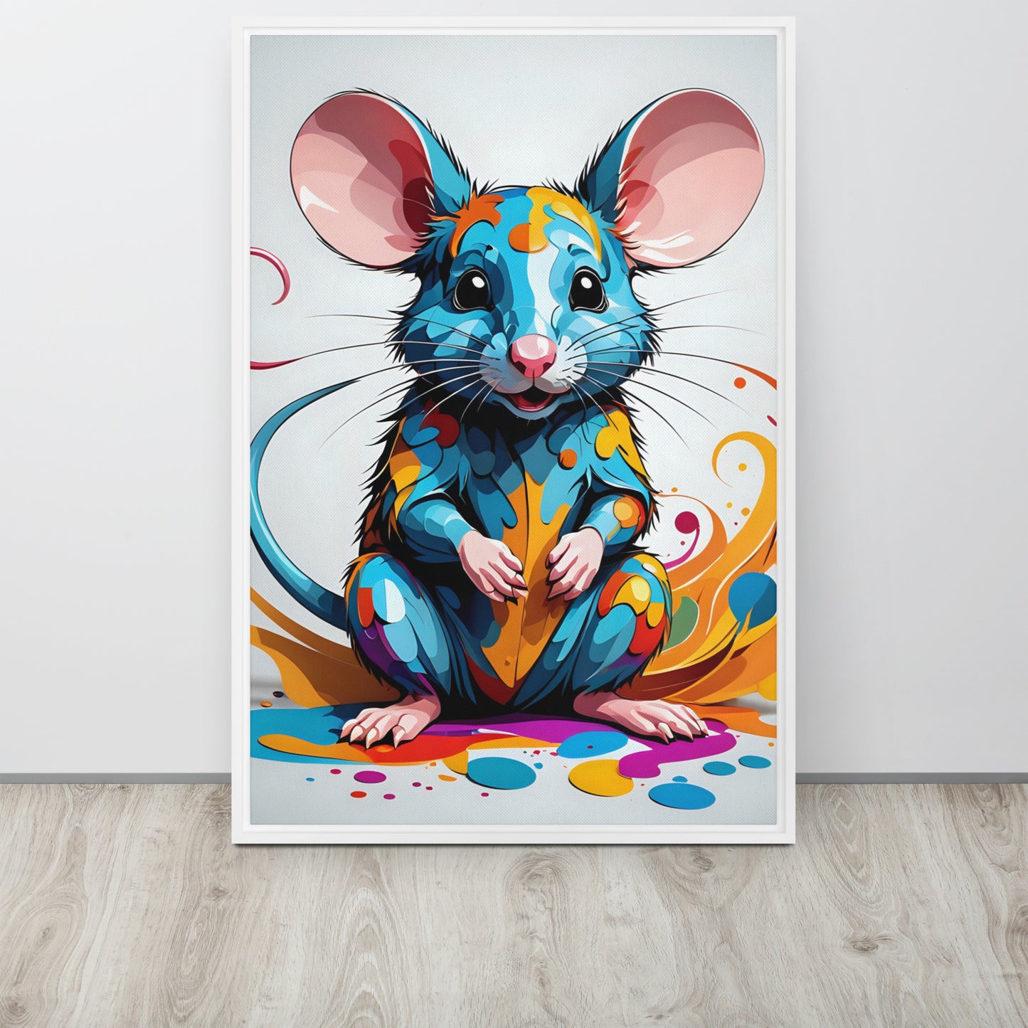 Toile Souris Colorée – Illustration Moderne et Ludique